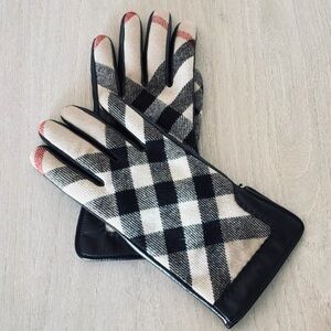 BURBERRY Plaid Pattern Women's Gloves